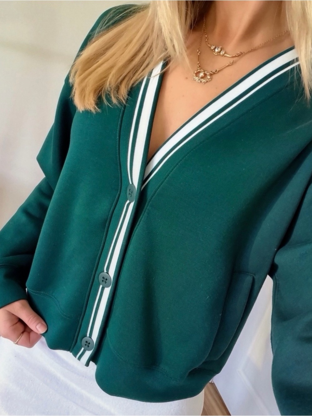 NWT Abercrombie & Fitch YPB Active Cardigan 
Sweater Green Women’s Size: S